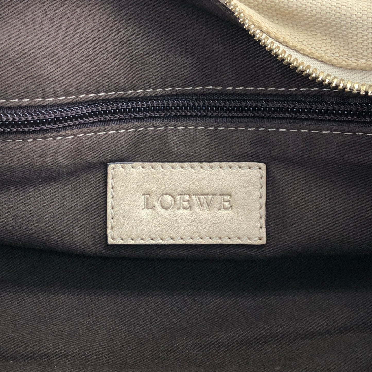 LOEWE Anagram Handbag Beige Vintage pf5sjv