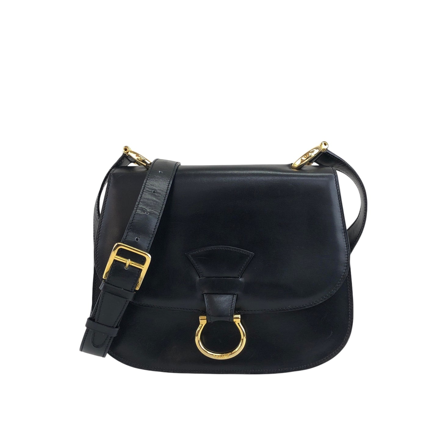 CELINE Horse Bit 肩背包 黑色 復古 zfwpa8