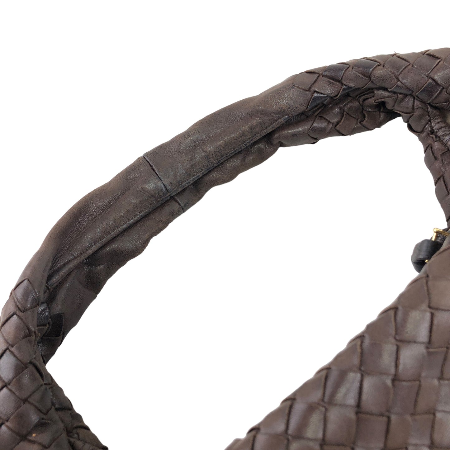 Bottega Veneta Intrecciato Hobobag Handbag Brown Vintage tm87cp