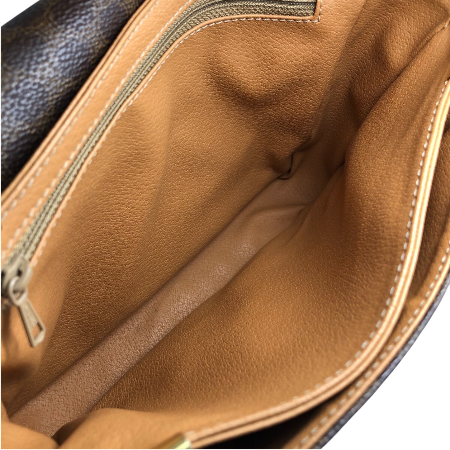 CELINE Macadam Blason Front Buckle Shoulder bag Brown Vintage yanyh7