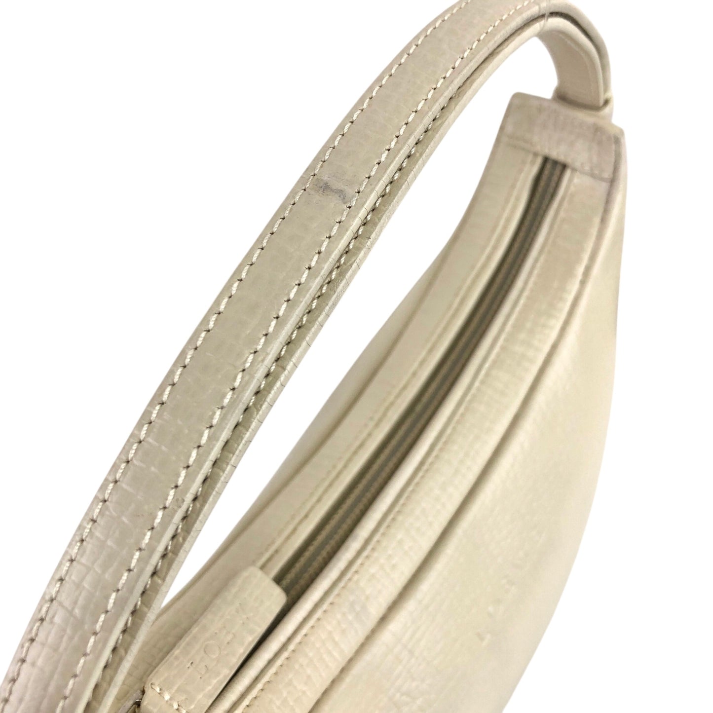 LOEWE Logo Embossed Shoulder bag Hobobag Ivory Vintage 4kksw6