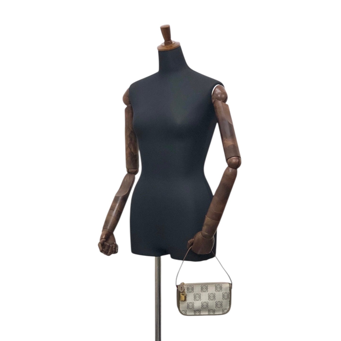 LOEWE Anagram Padlock Small Handbag Gray Vintage npexnd