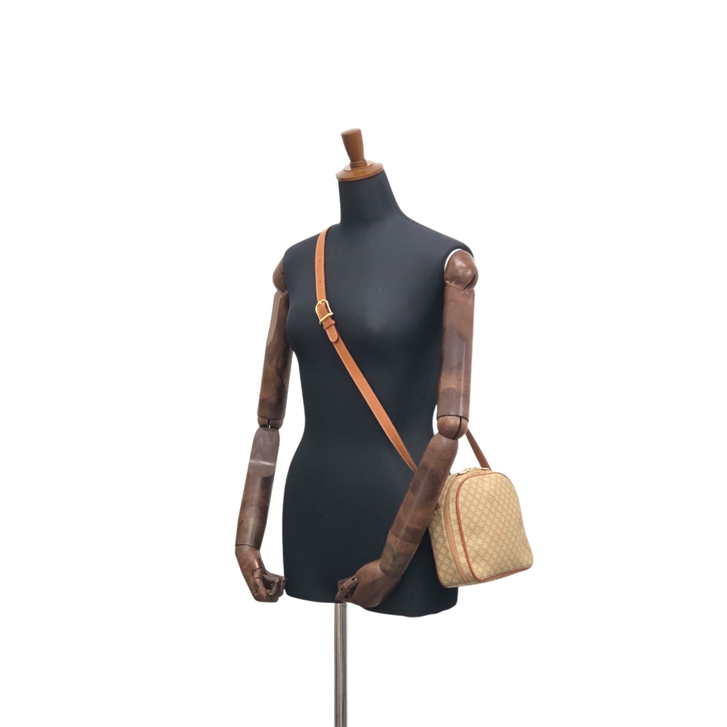 CELINE Macadam Shoulder bag Beige Vintage w86afa