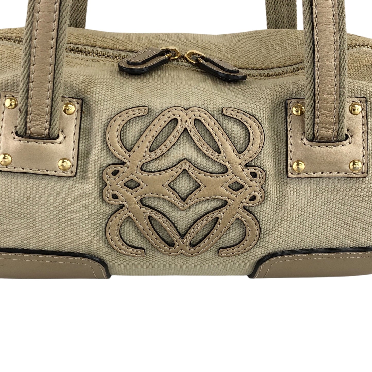 LOEWE Anagram Handbag Beige Vintage pf5sjv