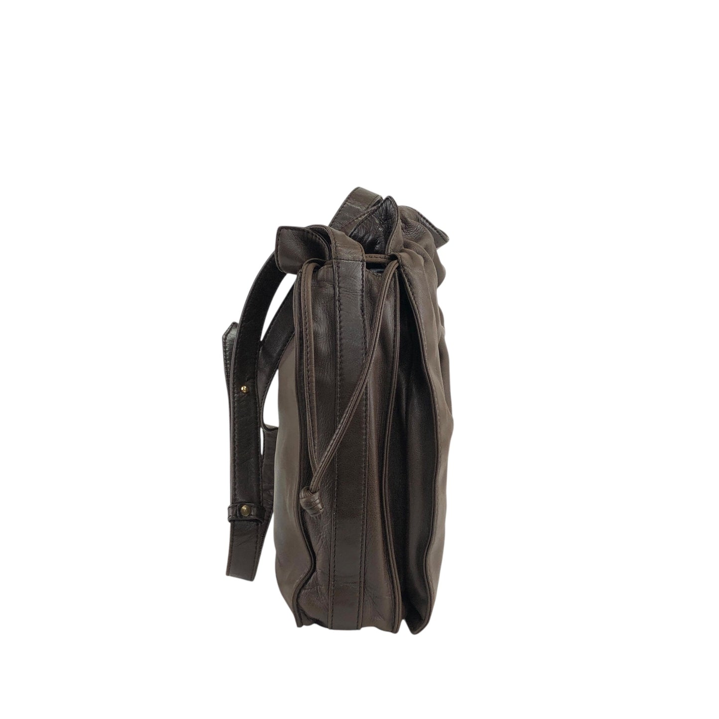 LOEWE Anagram Drawstring Shoulder bag Brown Vintage kki5m4