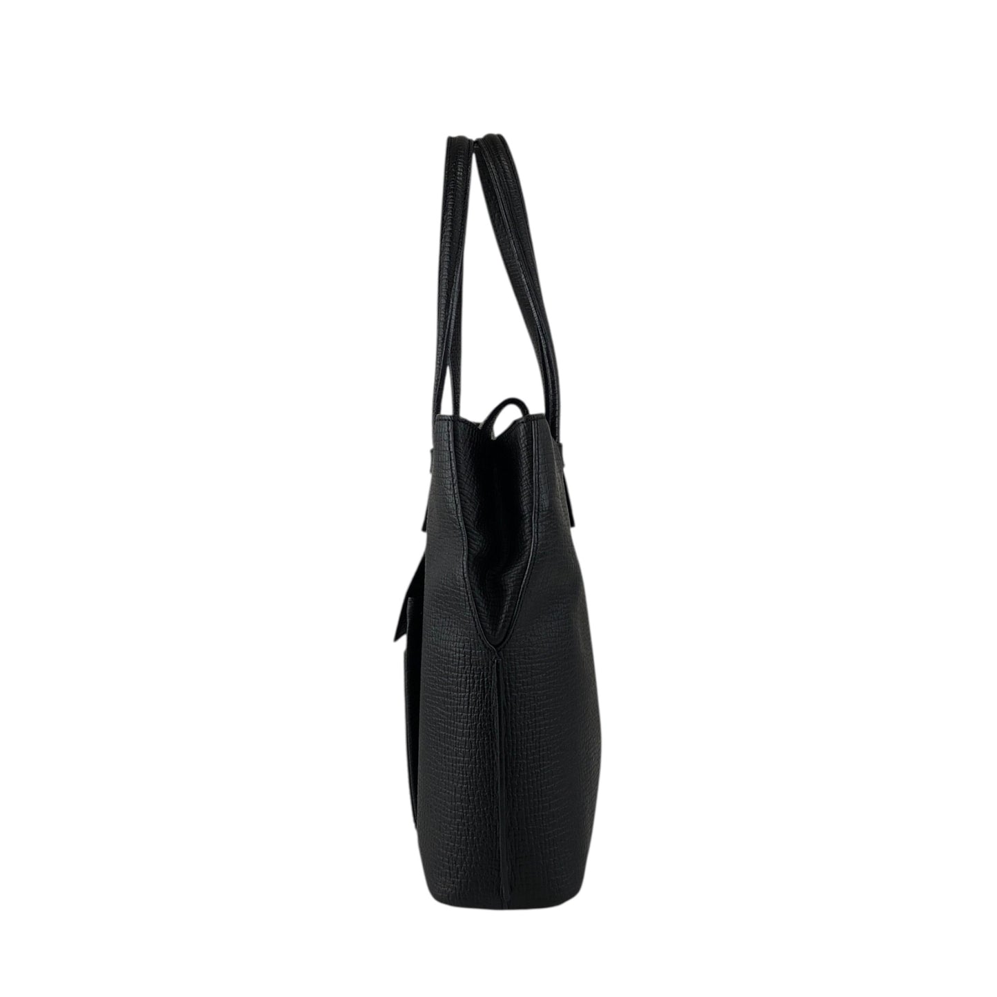 LOEWE Logo Embossed Front Pocket Handbag Black Vintage kmkg4n