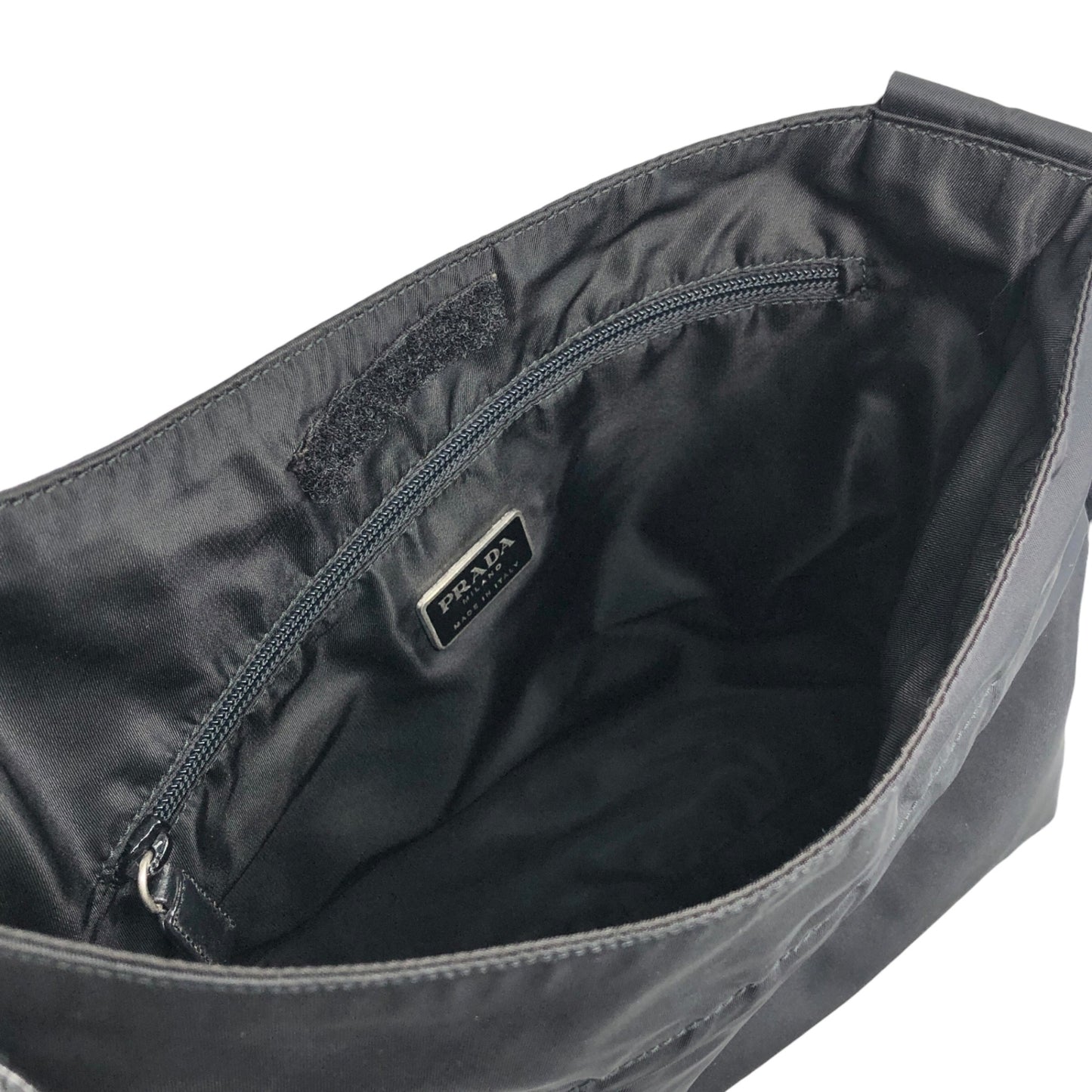 PRADA Triangle Logo Shoulder bag Black Vintage guaygz