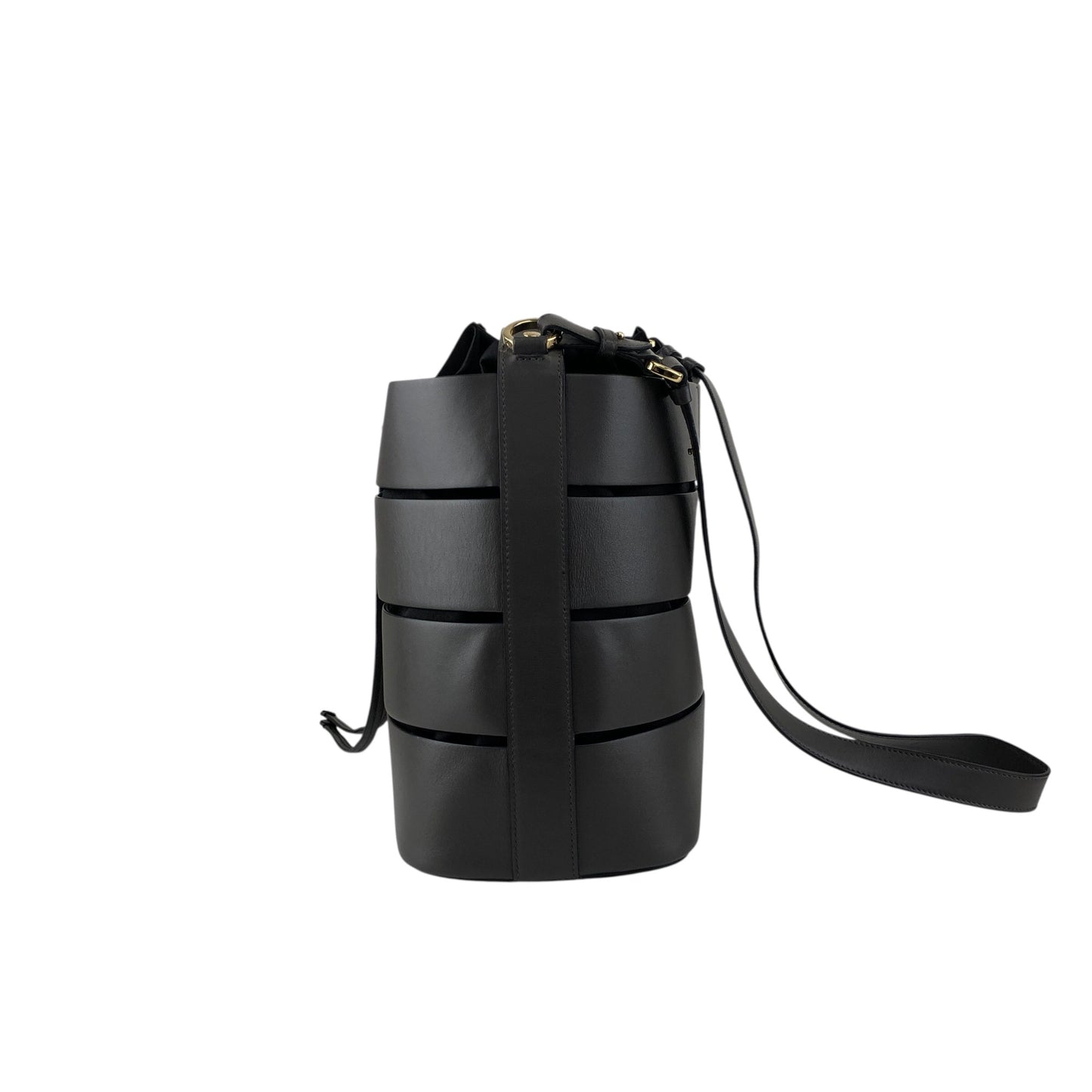 Salvatore Ferragamo Drawstring Shoulder bag Gray Vintage de3dye