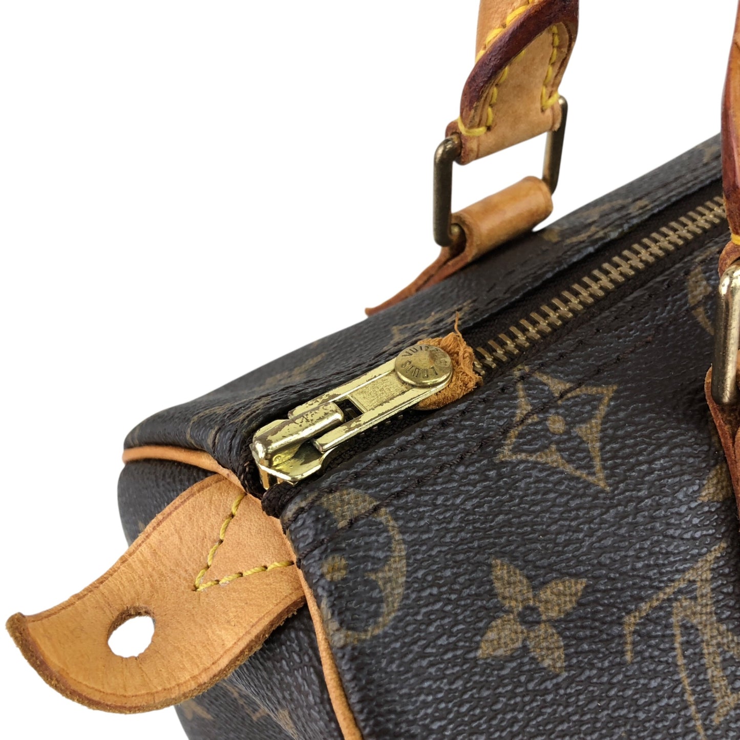 LOUIS VUITTON Monogram Small Boston bag Handbag Brown Vintage ffjgk5