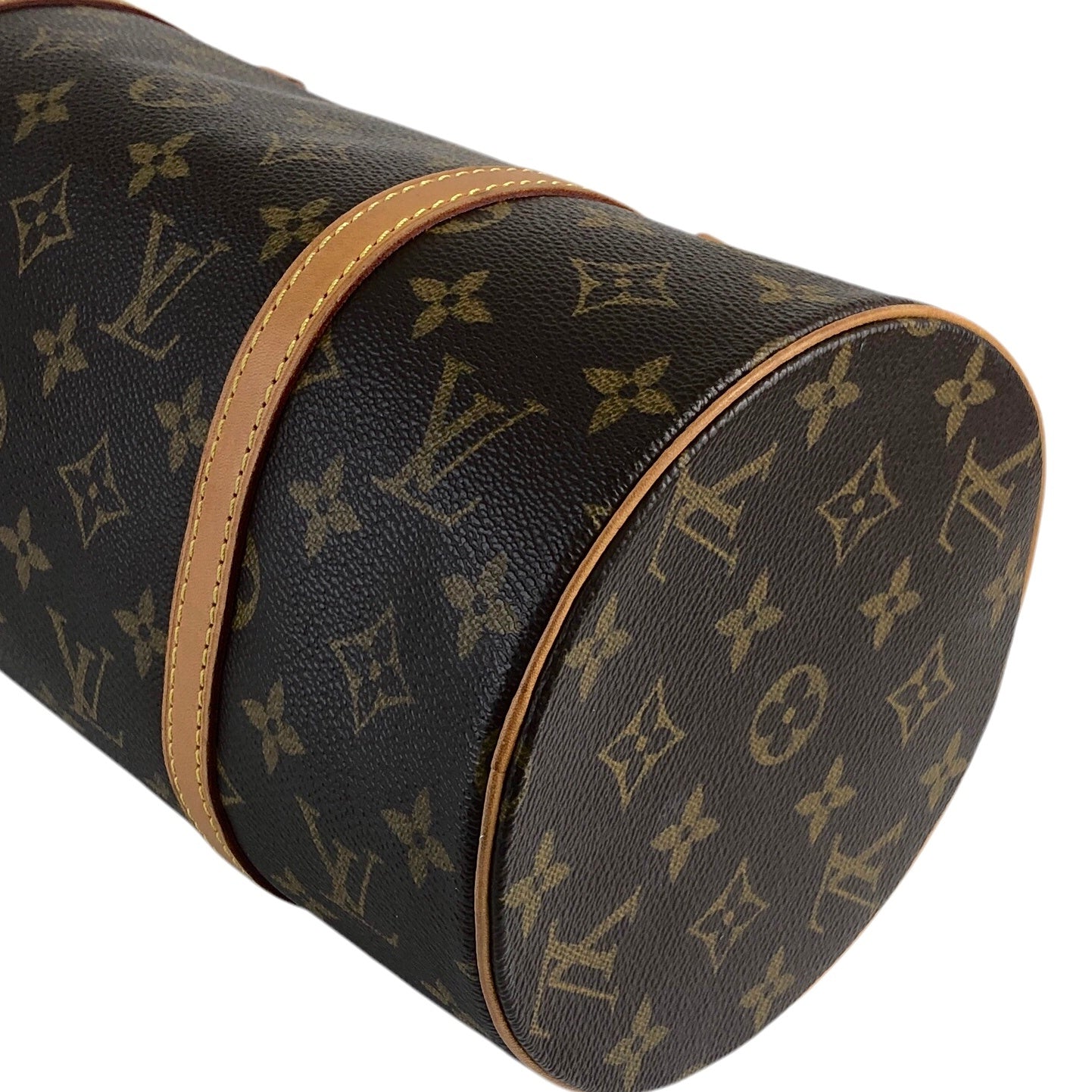 LOUIS VUITTON Monogram Handbag Brown Vintage jzv6c8