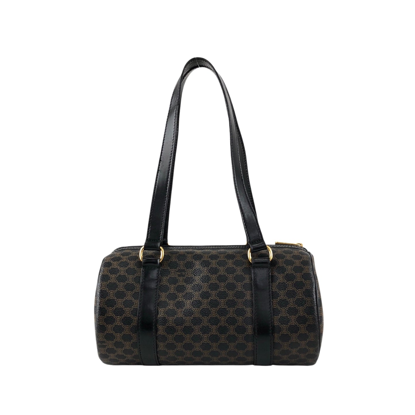 CELINE Macadam Blason Handbag Black Vintage yagsxr