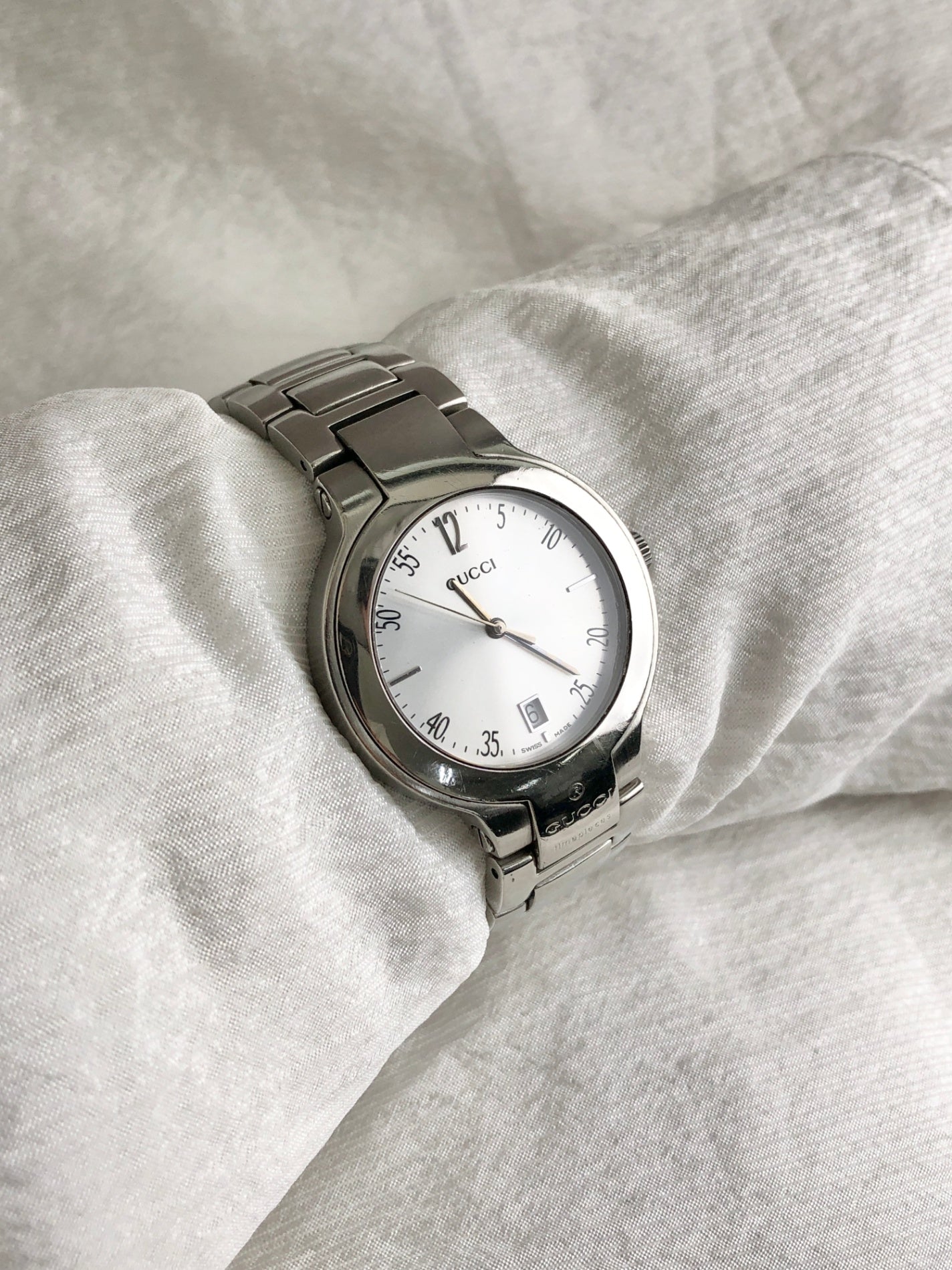 GUCCI Quartz Watch Silver 8900M Vintage bdju4h