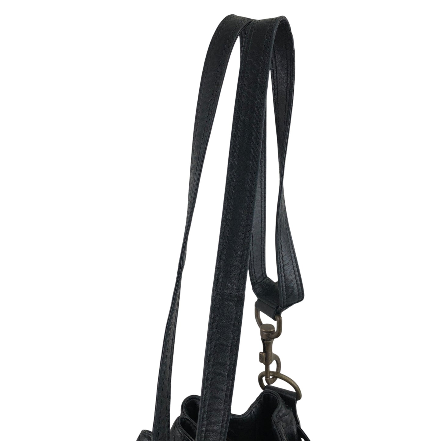 Christian Dior Cannage Logo Motif 抽繩肩背包 黑色 復古 ryhx6x
