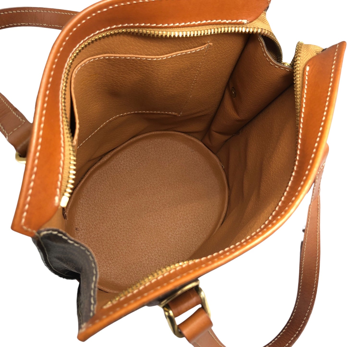 CELINE Macadam Blason Handbag Brown Vintage 5s22vy