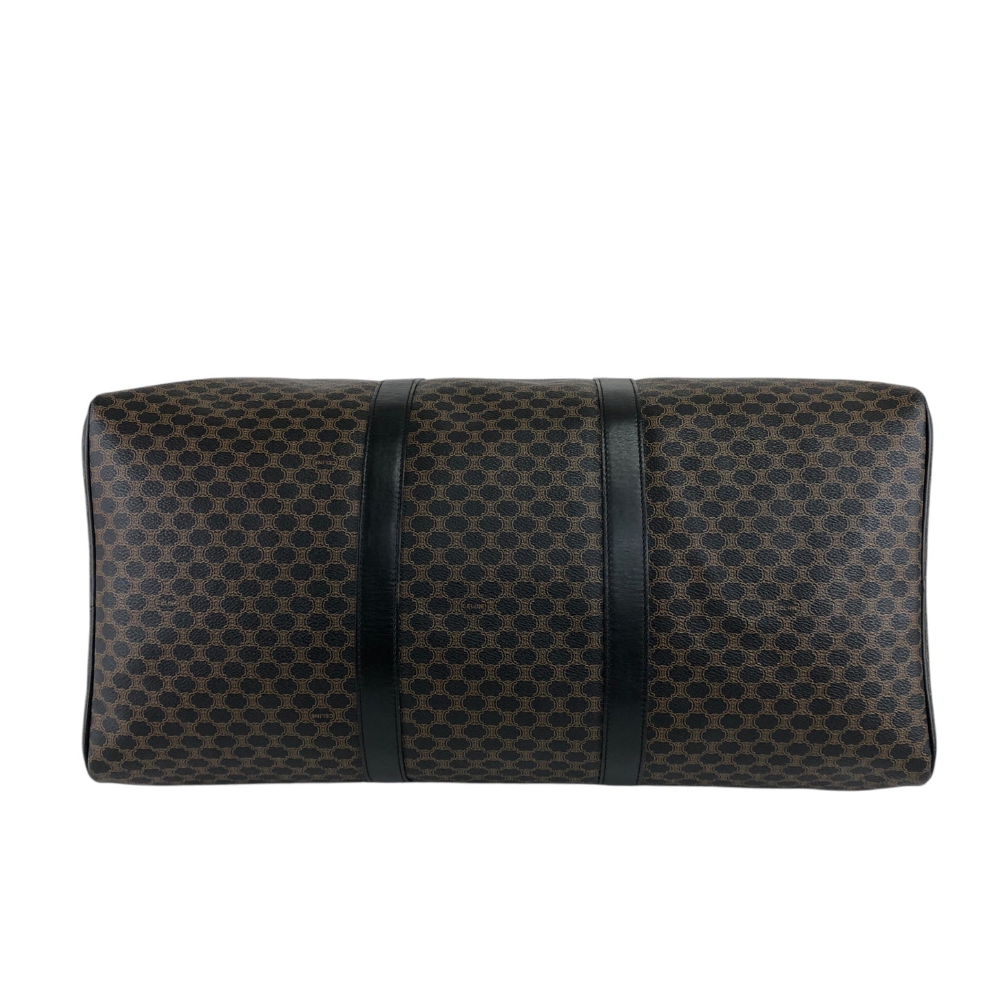CELINE Macadam Blason Boston bag Handbag Black Vintage 65wsnj