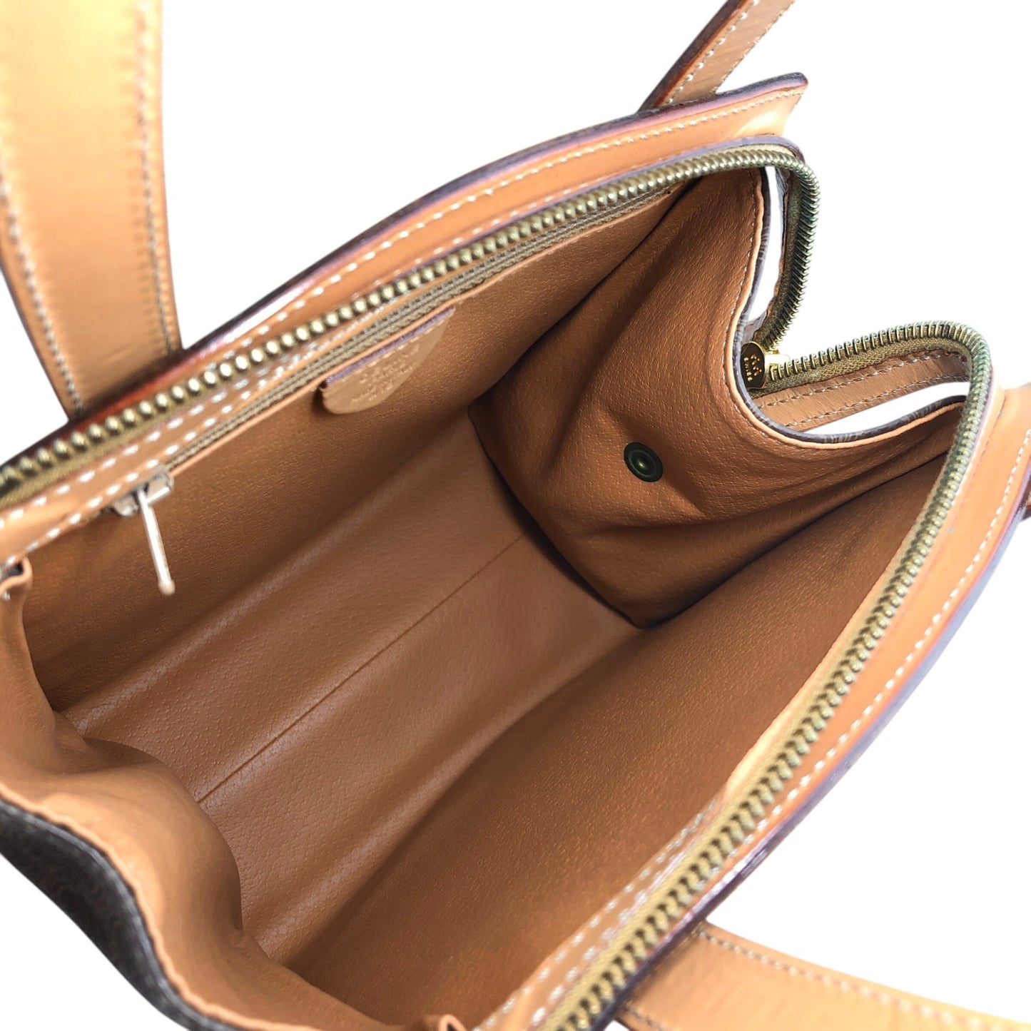 CELINE Macadam Handbag Brown Vintage 2fxfg6