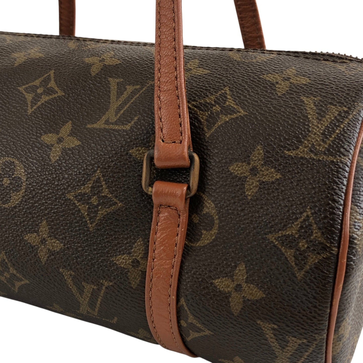 LOUIS VUITTON Monogram Handbag Brown Vintage m5my8g