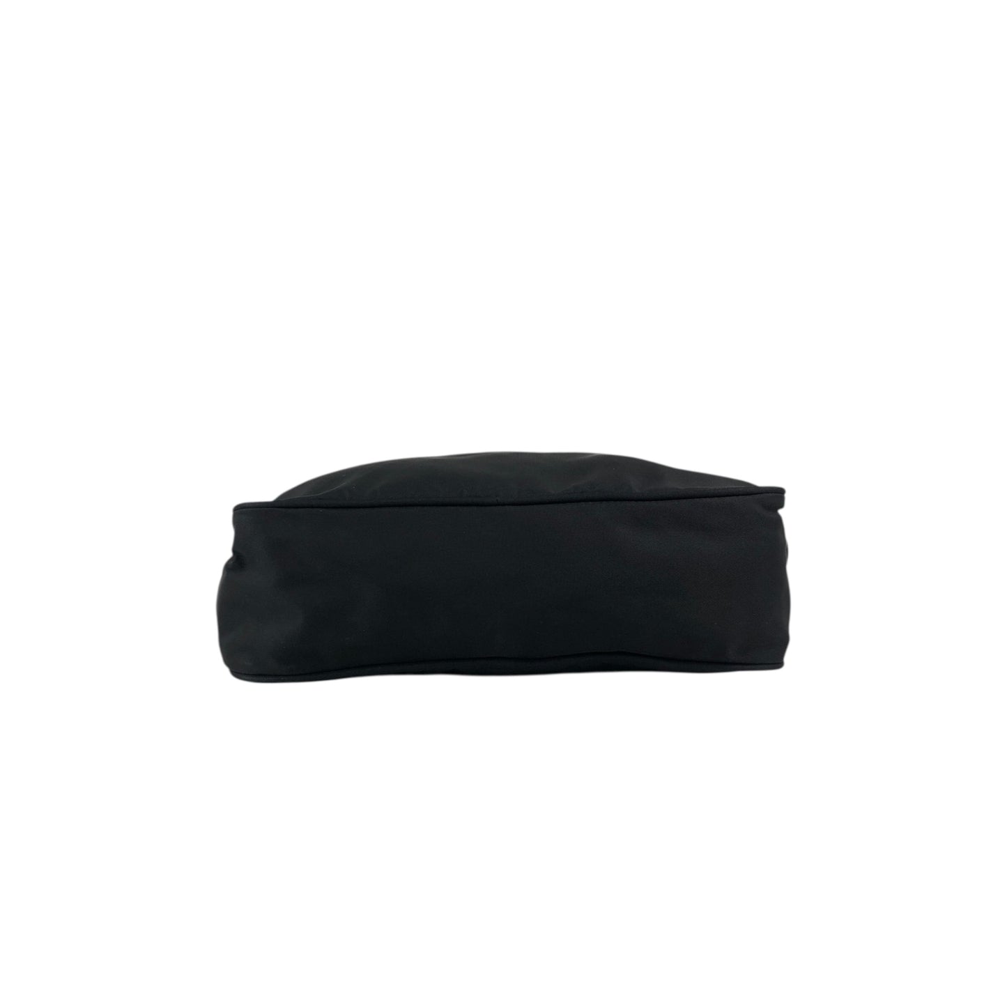 PRADA Tessuto Triangle Logo Shoulder bag Black Vintage bsftsu