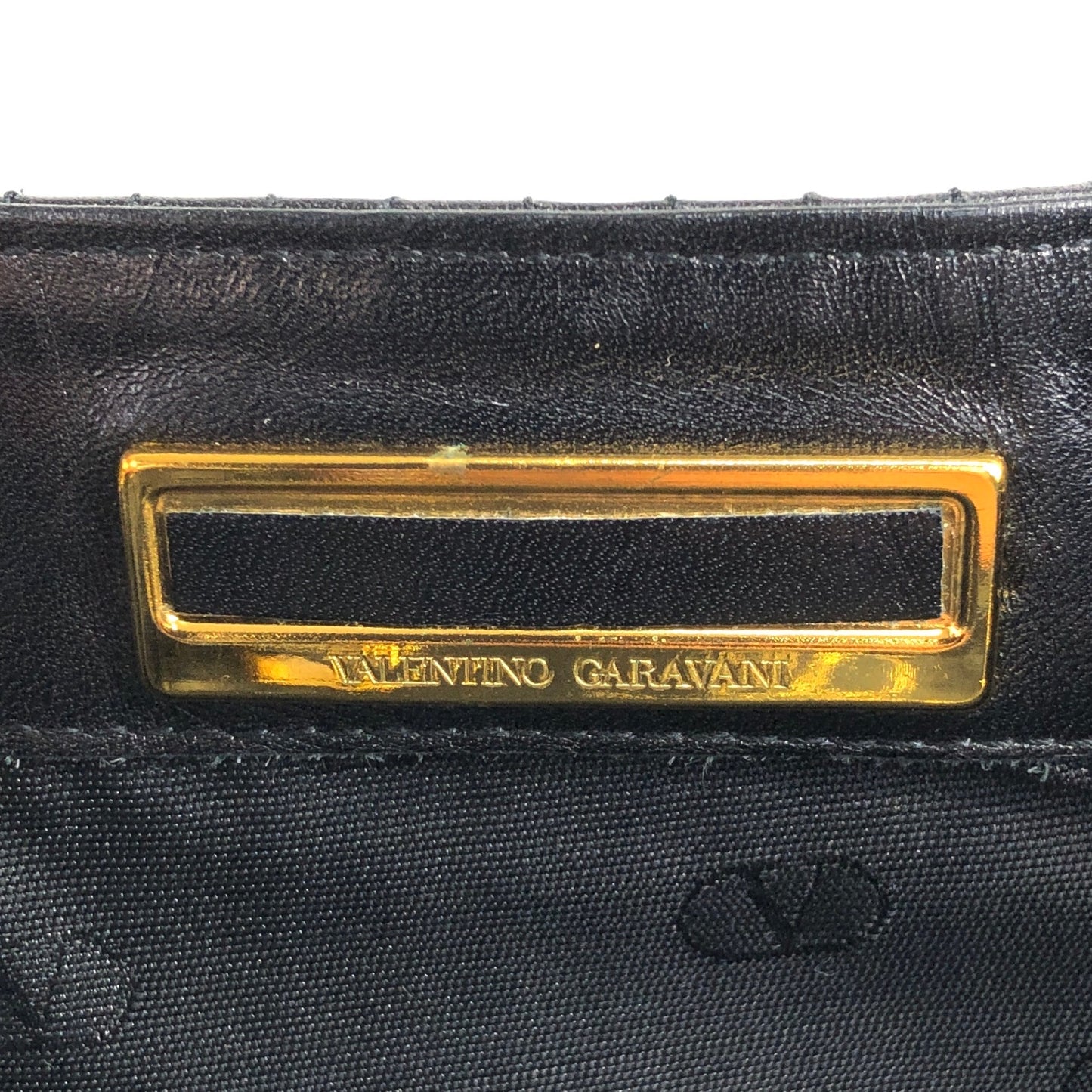 VALENTINO GARAVANI Medal Motif Backpack Black Vintage y7zdsr