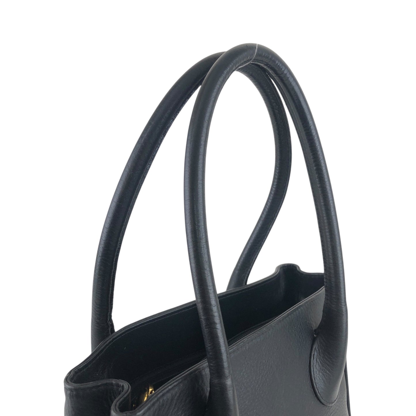 Christian Dior CD Logo Handbag Black Vintage 56eg4v