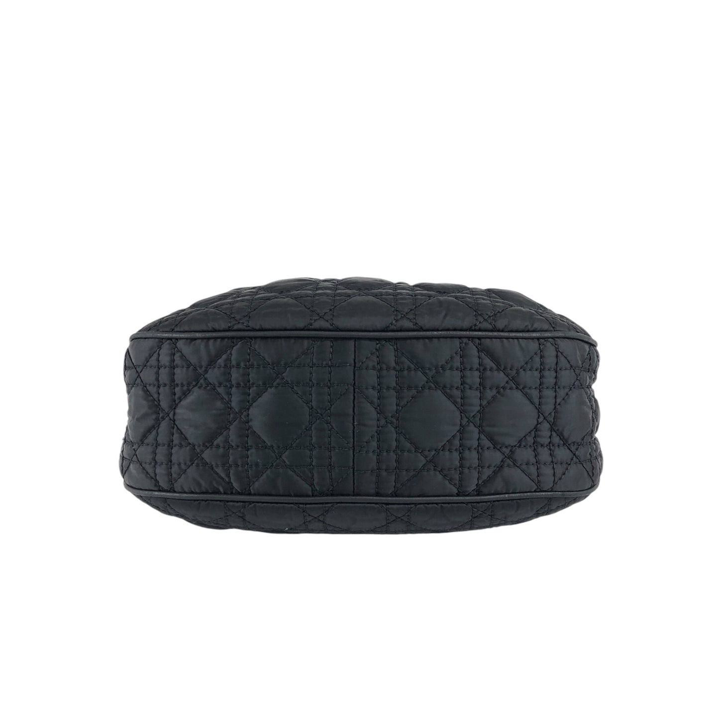 Christian Dior Cannage Logo Charm 肩背包 Hobobag 黑色復古 j5gaea