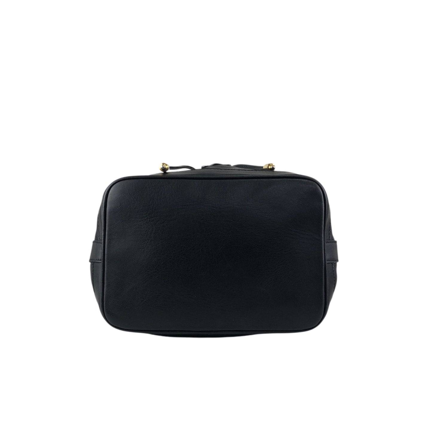 CELINE Blason Gancini Drawstring Shoulder bag Black Vintage 3zj4mf