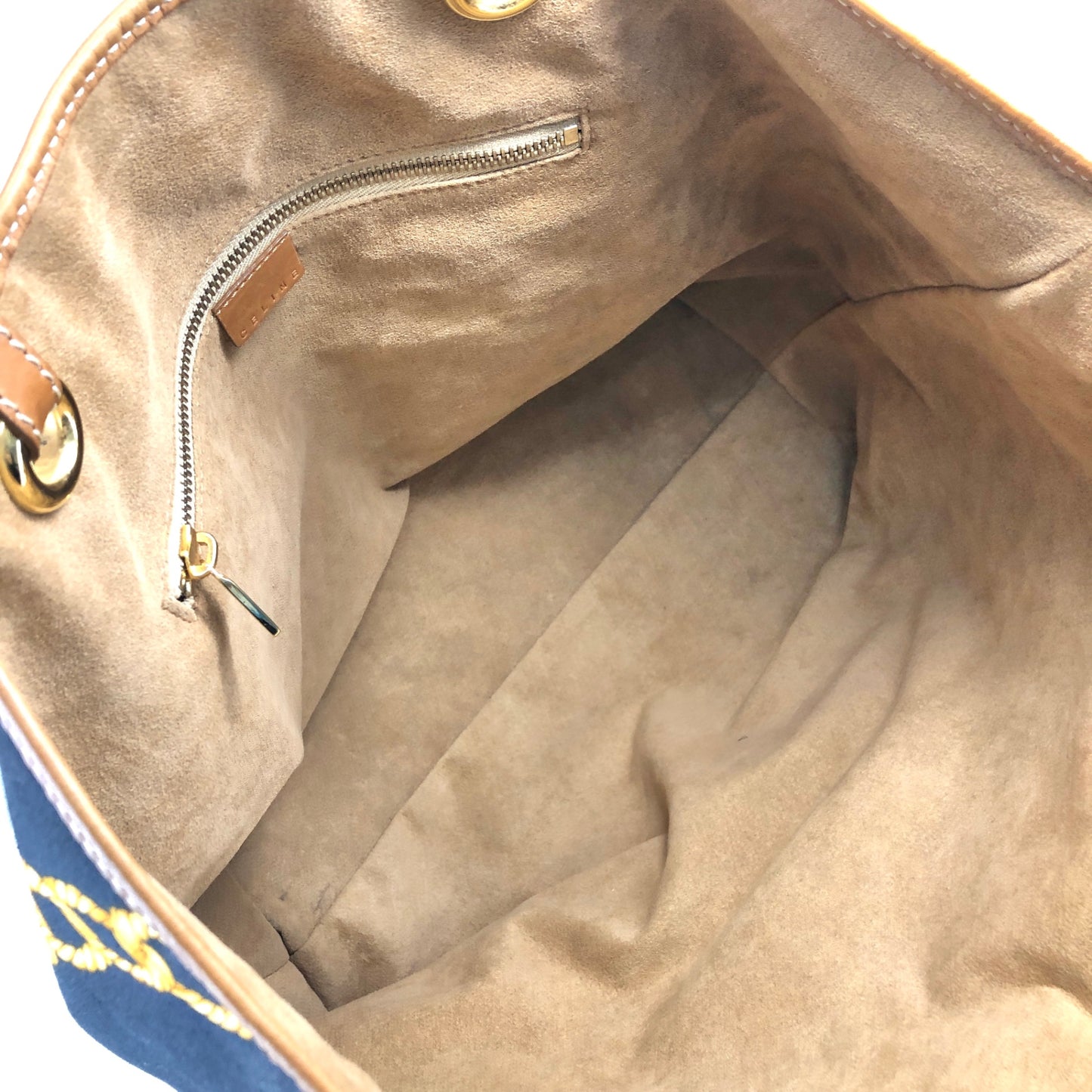 CELINE Blason Chain Shoulder bag Totebag Black Vintage vskgie