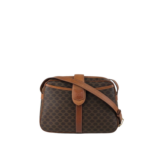 CELINE Macadam Blason Shoulder bag Brown Vintage whw3hb