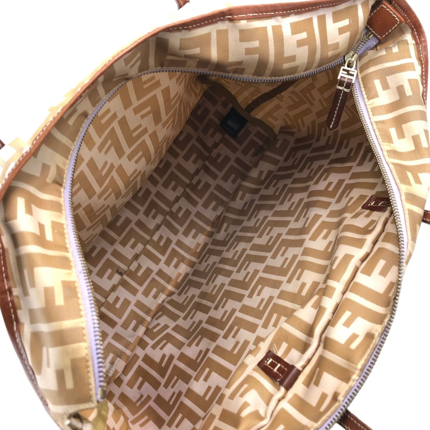 FENDI Zucca Totebag Beige Vintage knpjzs