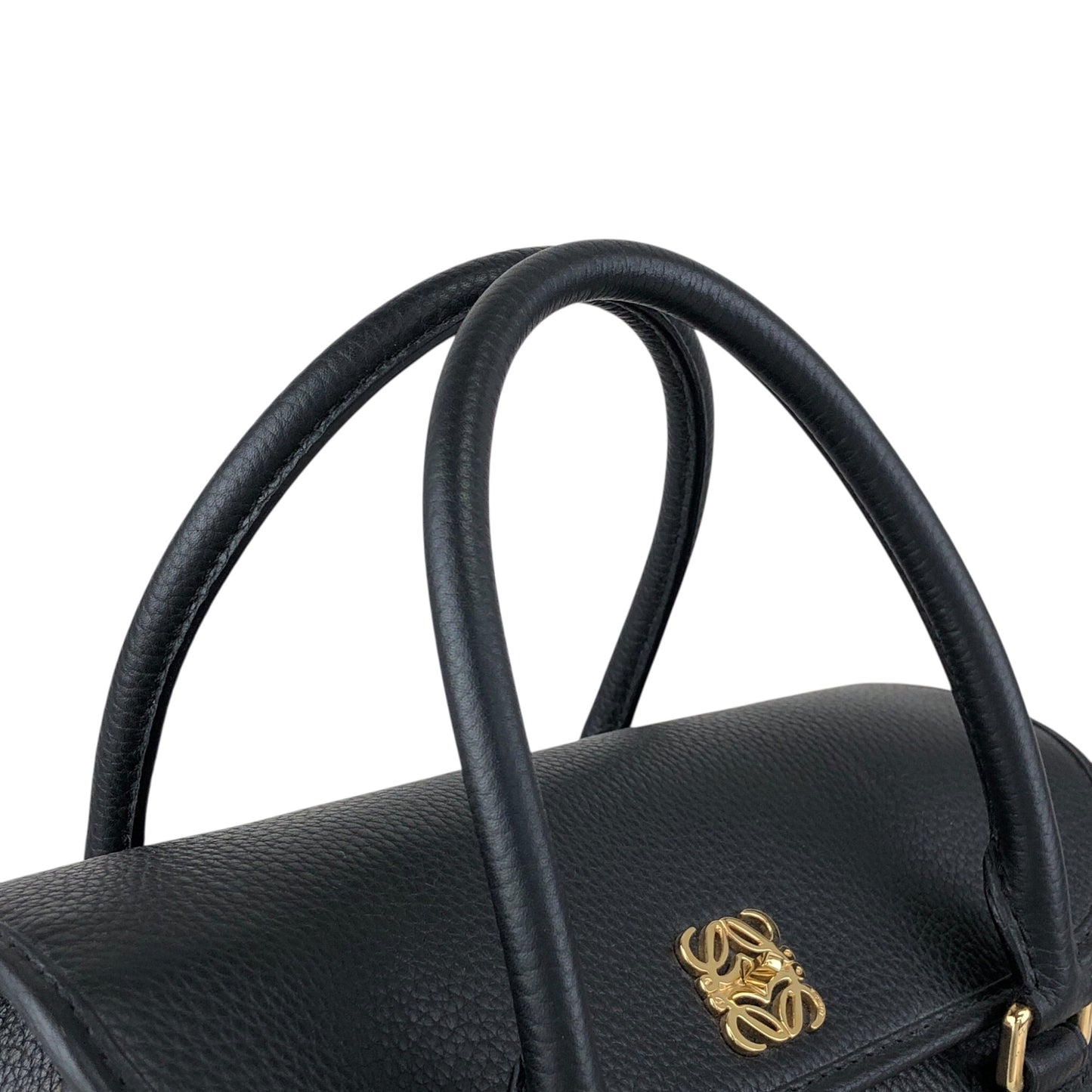 LOEWE Anagram Turn Lock Two-way Small Boston bag Shoulder bag Black Vintage v54wyi