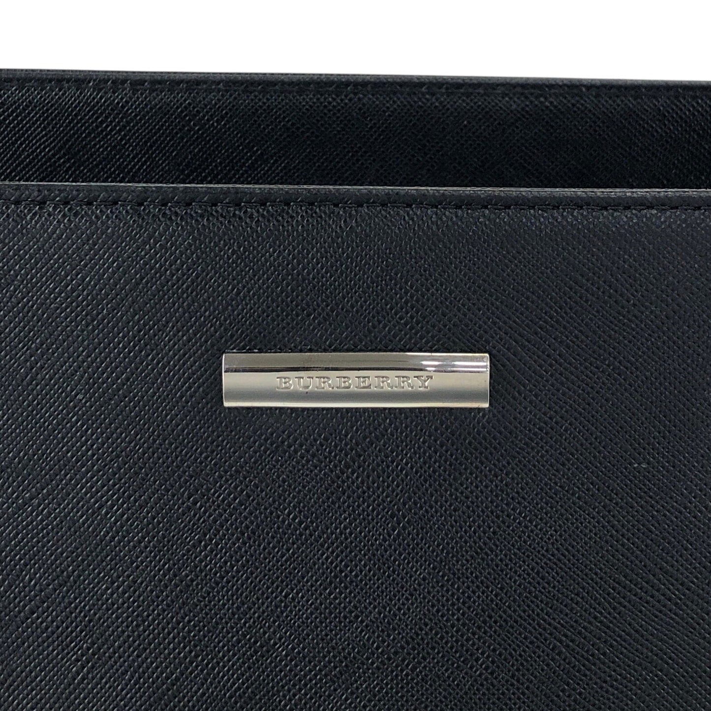 BURBERRY Logo Handbag Black Vintage jieesi