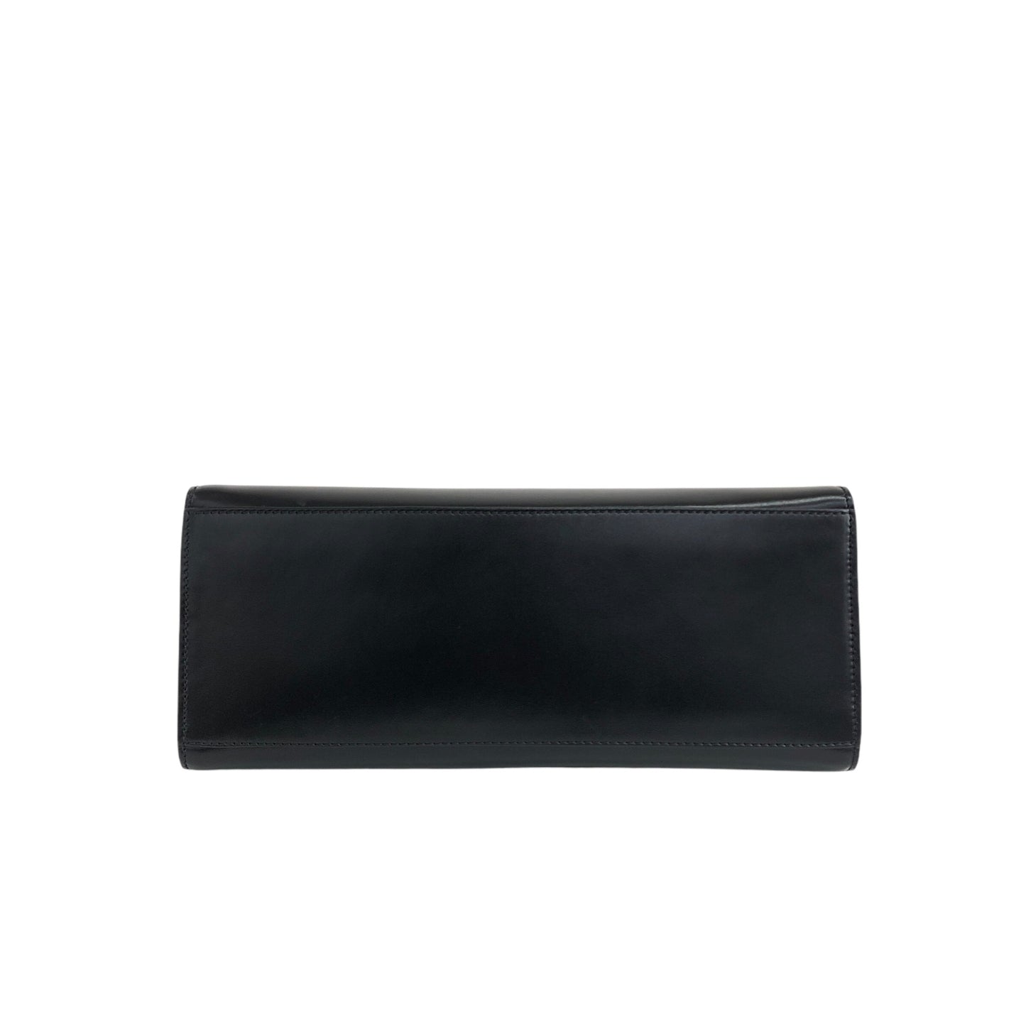 CELINE Gancini Top Handle Handbag Black Vintage a8utvp