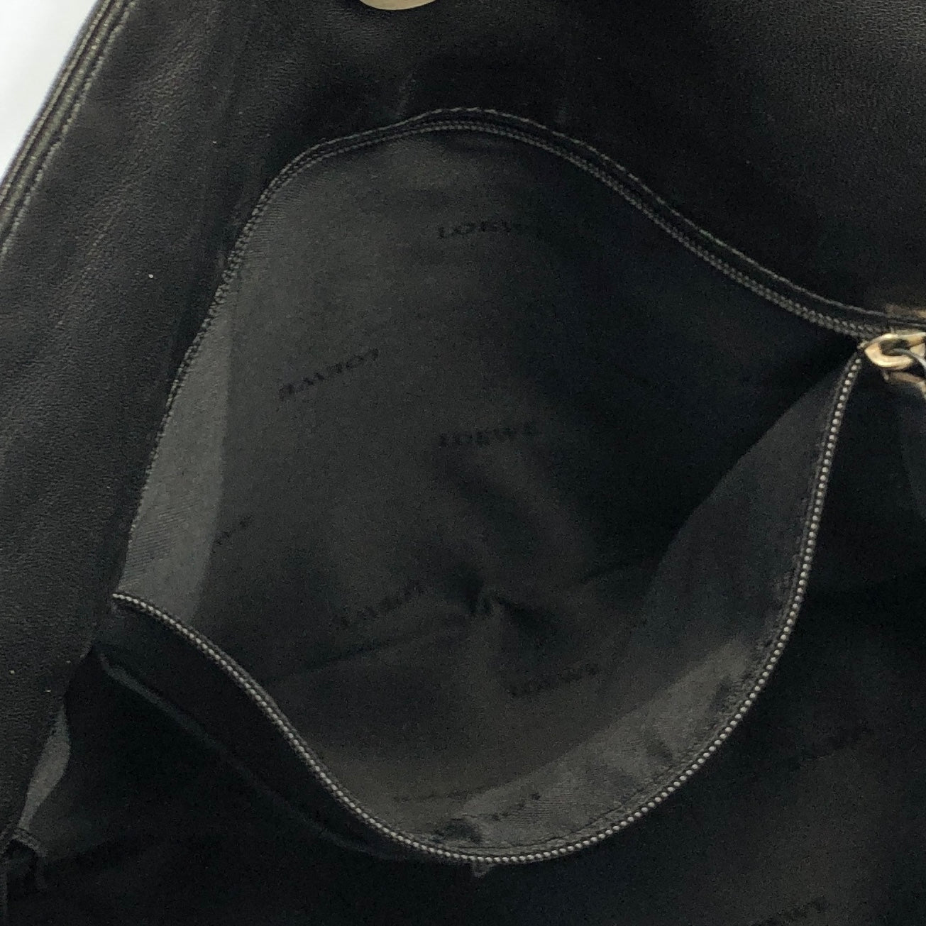 LOEWE Anagram Logo Leather Drawstring Crossbody Shoulder bag Black Vintage x8dwz4