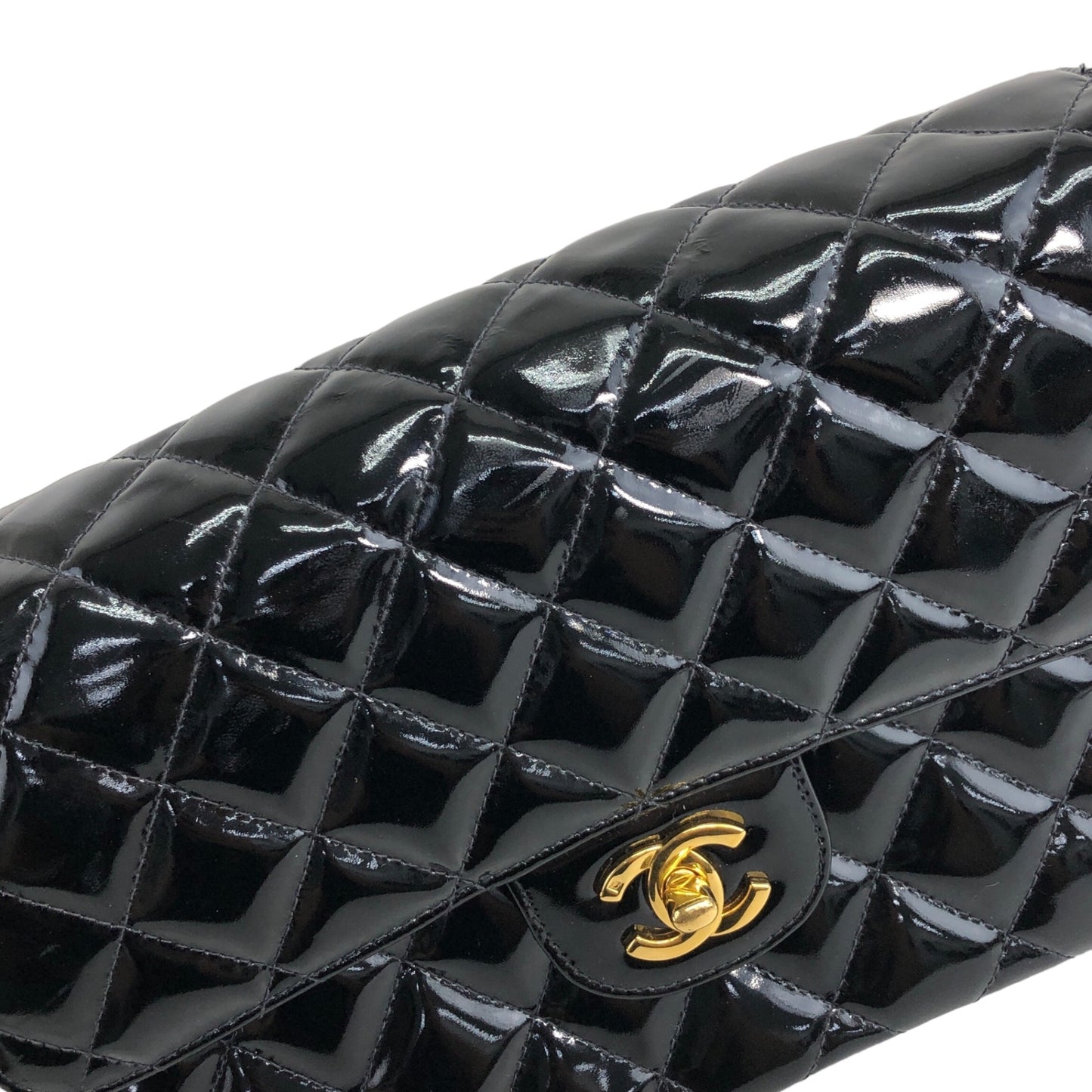 CHANEL Matelasse Coco Mark 手提包黑色復古 kdmcy3