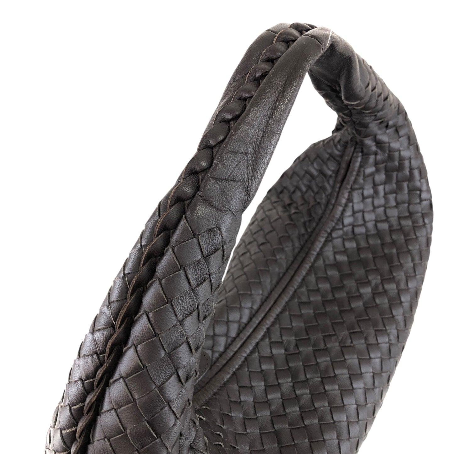 Bottega Veneta Intrecciato 單肩包 Hobobag 棕色 Vintage bmuhus