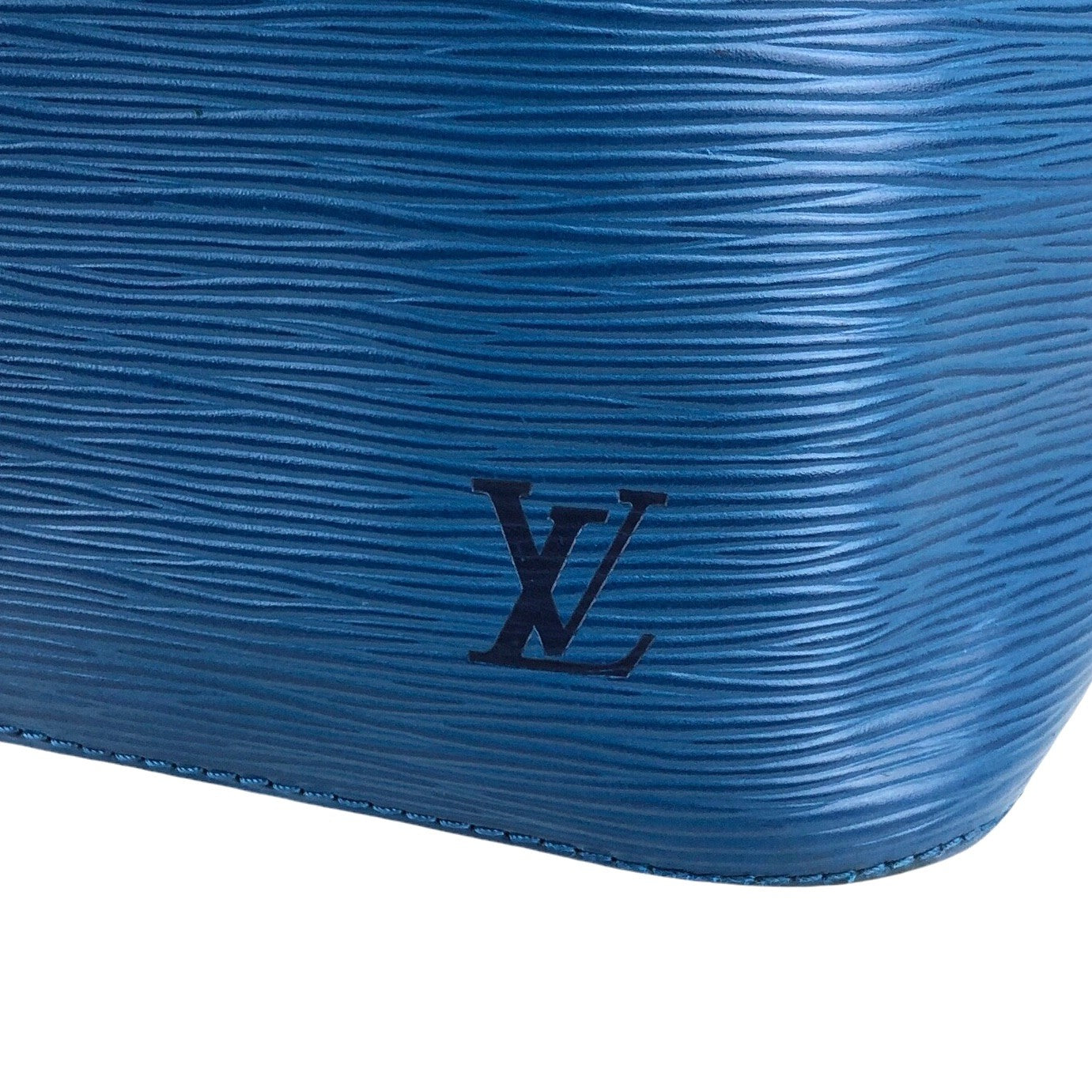 LOUIS VUITTON Epi 抽繩單肩包 藍色 復古 ri8yzu