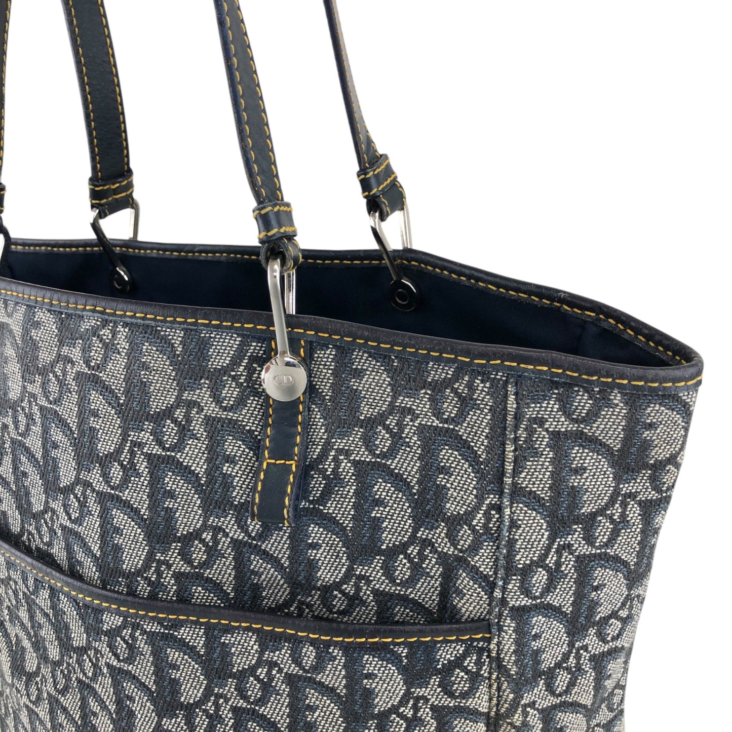 Christian Dior Trotter Totebag Navy Vintage mf286d
