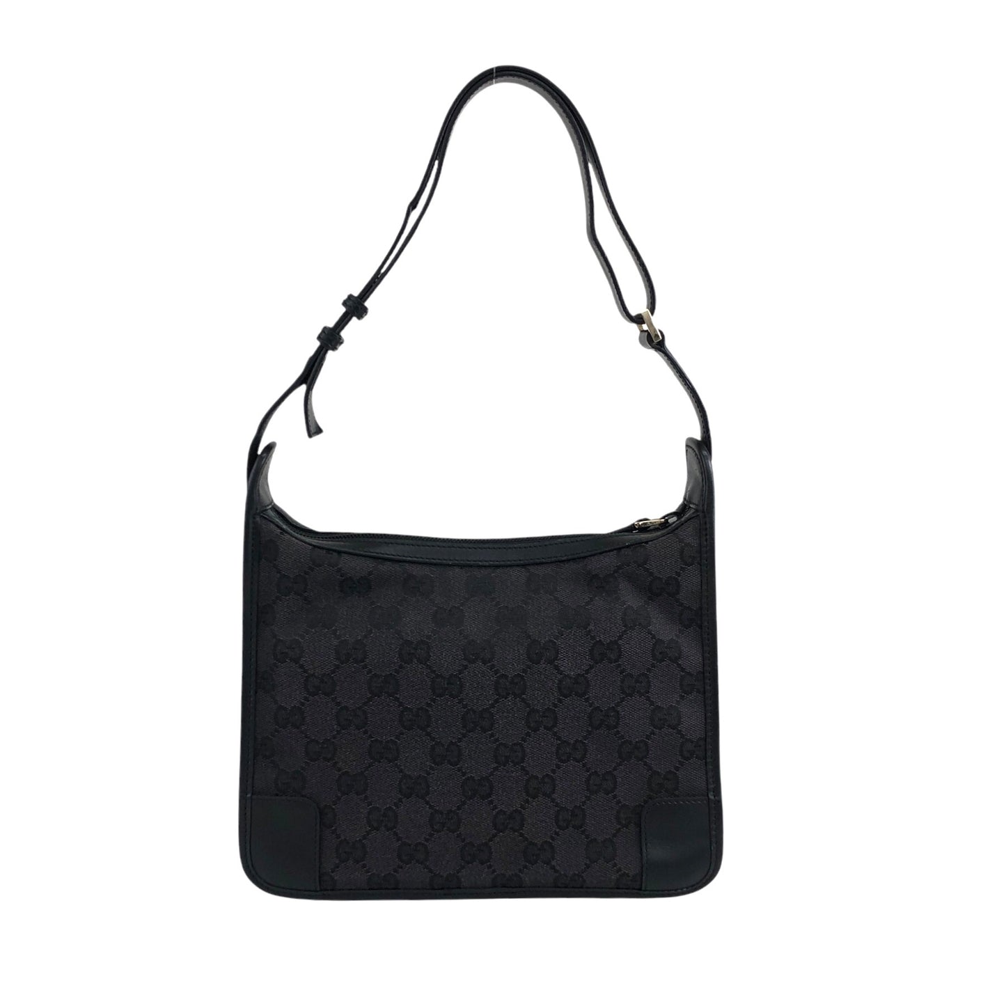 GUCCI GG 帆布手提包黑色復古 55j2fr