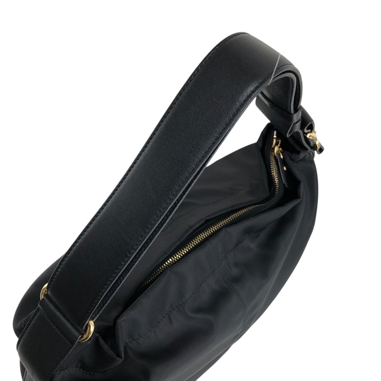 Salvatore Ferragamo Vala Ribbon Shoulder bag Hobobag Black Vintage j5vaua