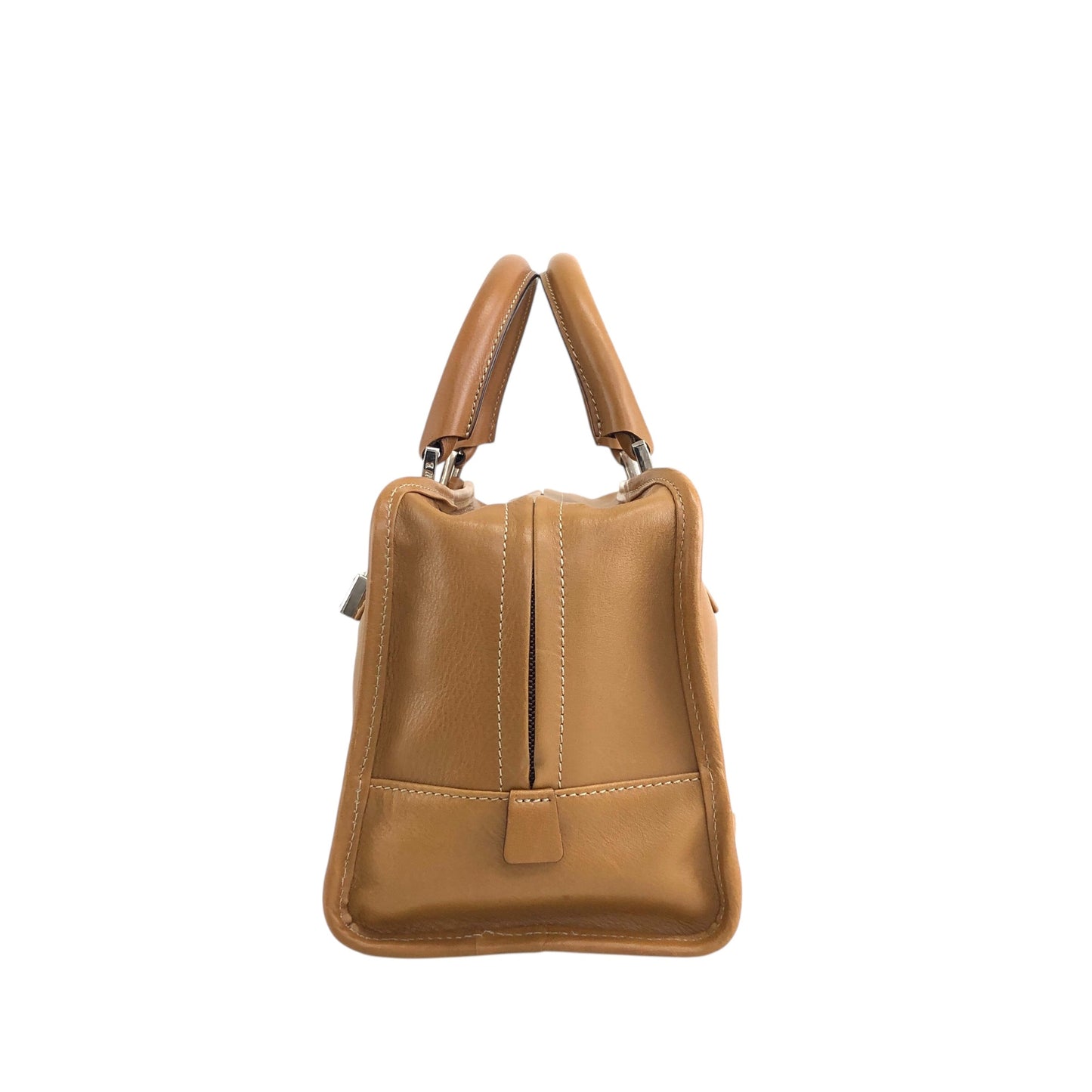 LOEWE Amazona28 Anagram Small Boston bag Handbag Brown Vintage gb6dbp