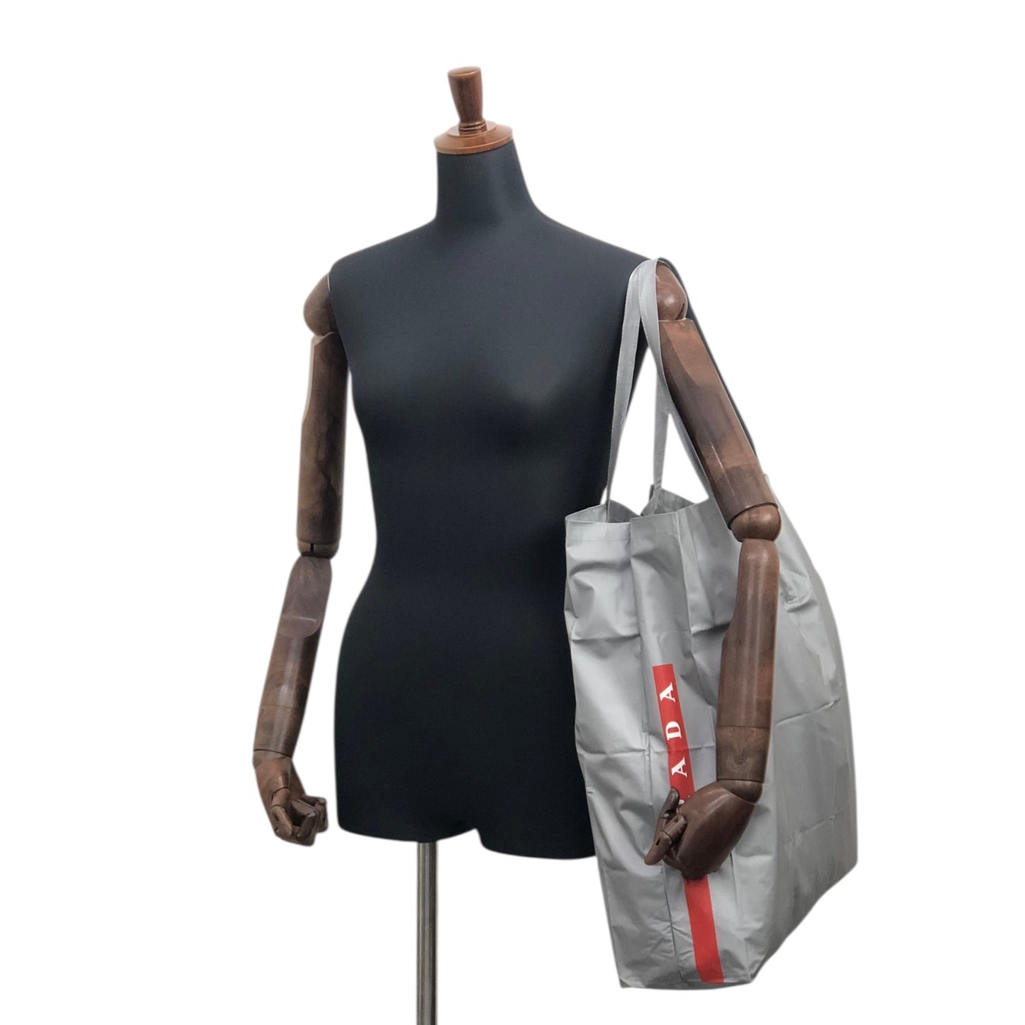 PRADA PRADA SPORTS Logo Totebag Gray Vintage iezd88