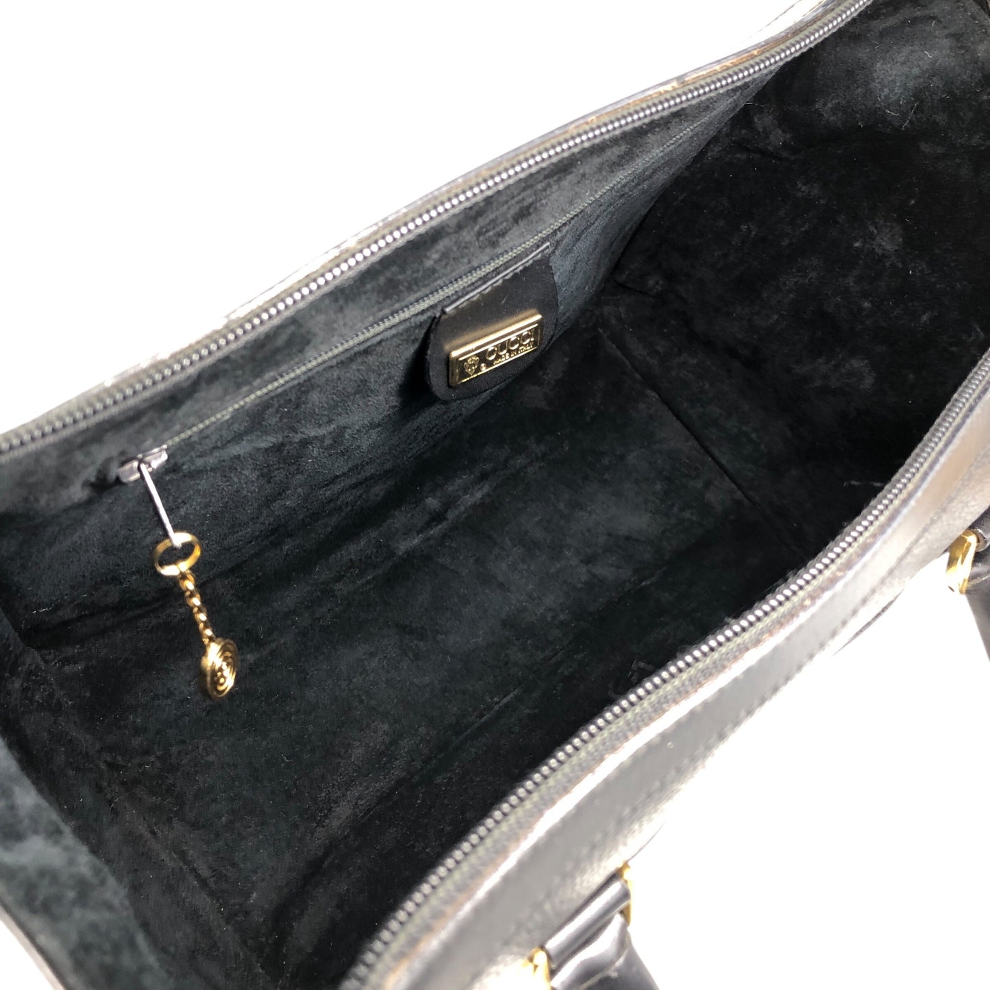 GUCCI Charm 小型波士頓包 手提包 黑色 復古 umskjg