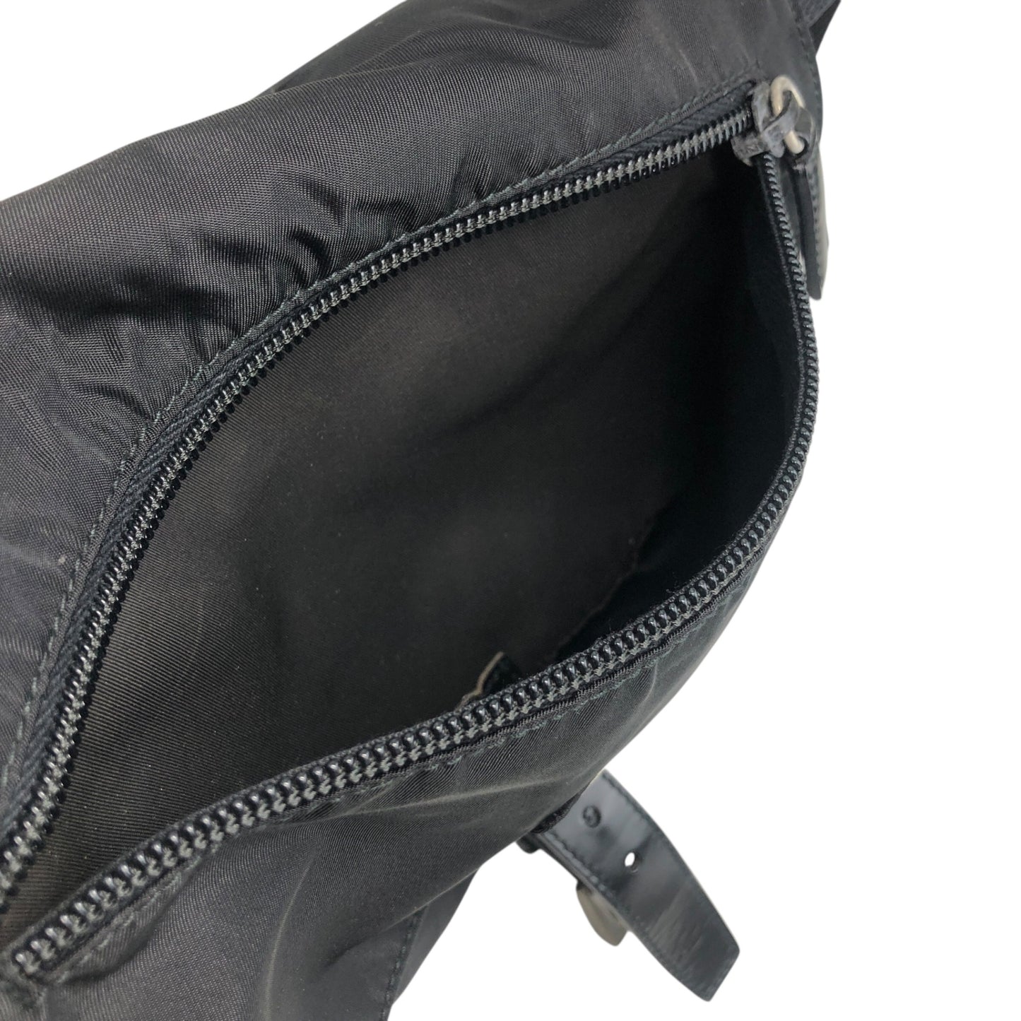 PRADA Triangle Logo Shoulder bag Black Vintage mv3hns