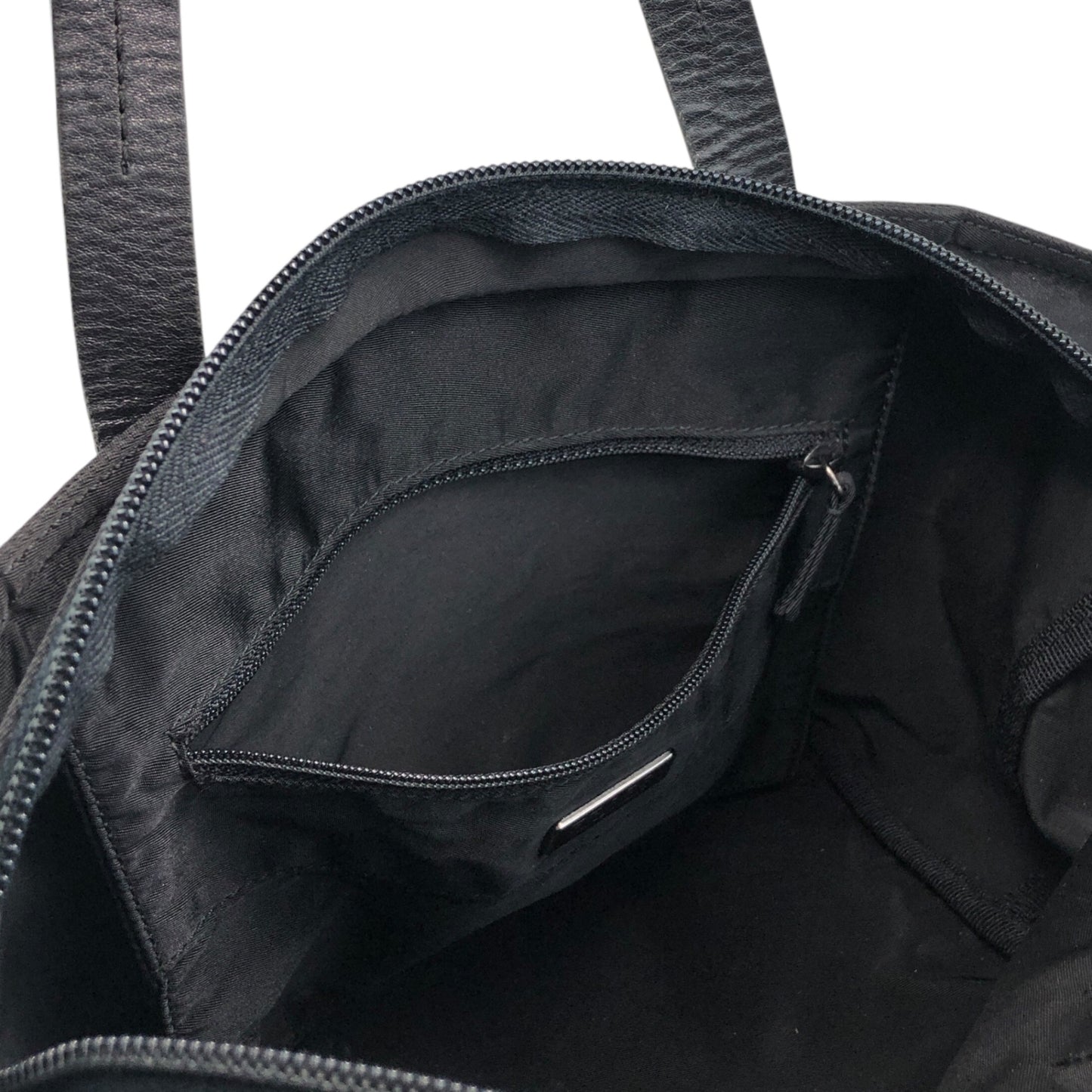 PRADA Tessuto Triangle Logo Handbag Black Vintage 5ujtgr