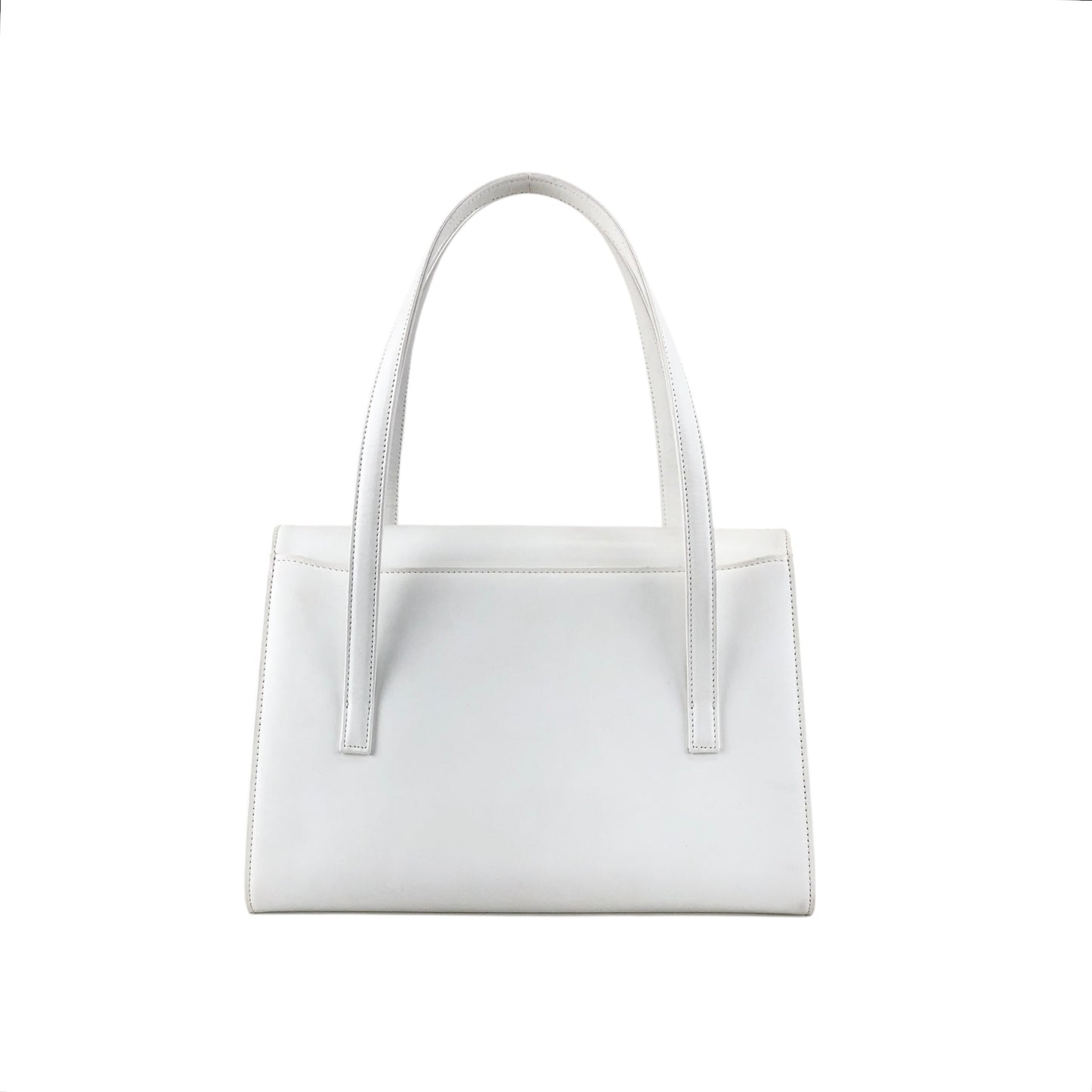 VALENTINO GARAVANI Logo Handbag White Vintage rfwnhz