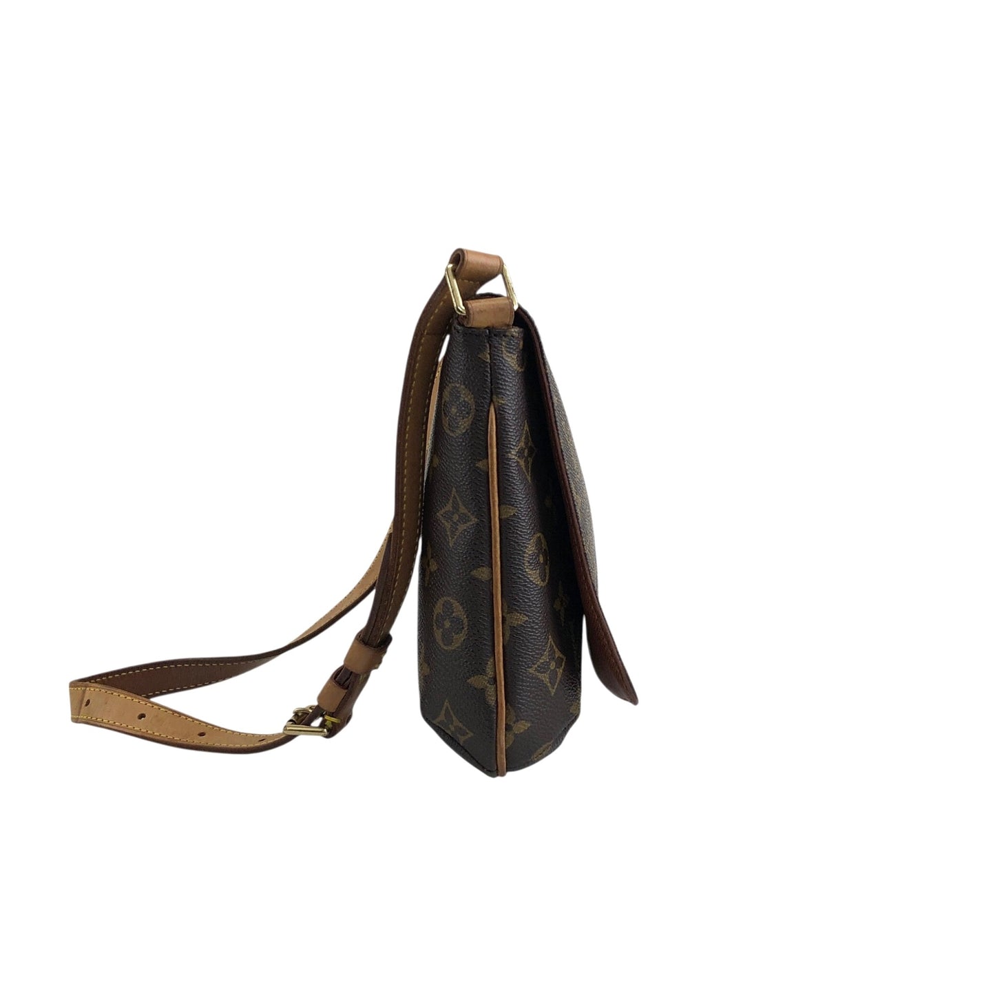 LOUIS VUITTON Monogram Shoulder bag Brown Vintage hhd3ec