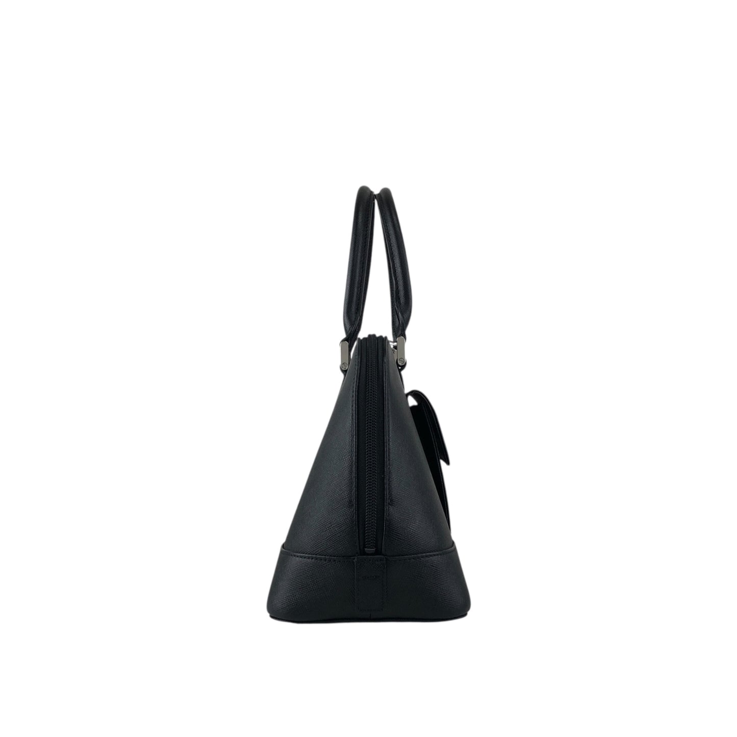 BURBERRY Front Pocket Handbag Black Vintage h2h7ny
