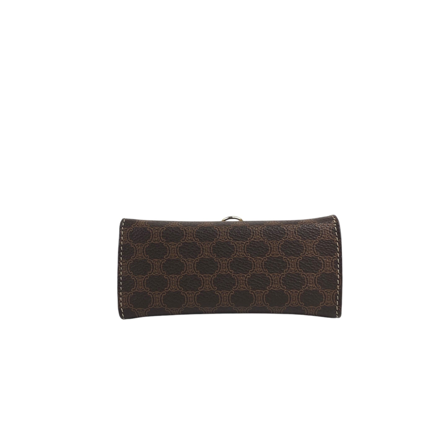 CELINE Macadam Gancini Two-way Handbag Shoulder bag Brown Vintage sasmug