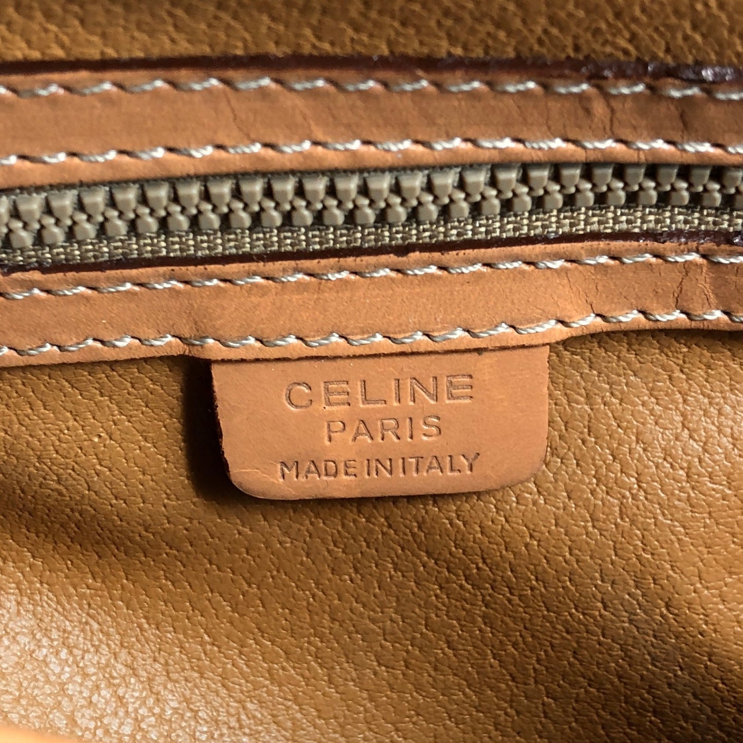 CELINE Macadam Shoulder bag Brown Vintage smihn4