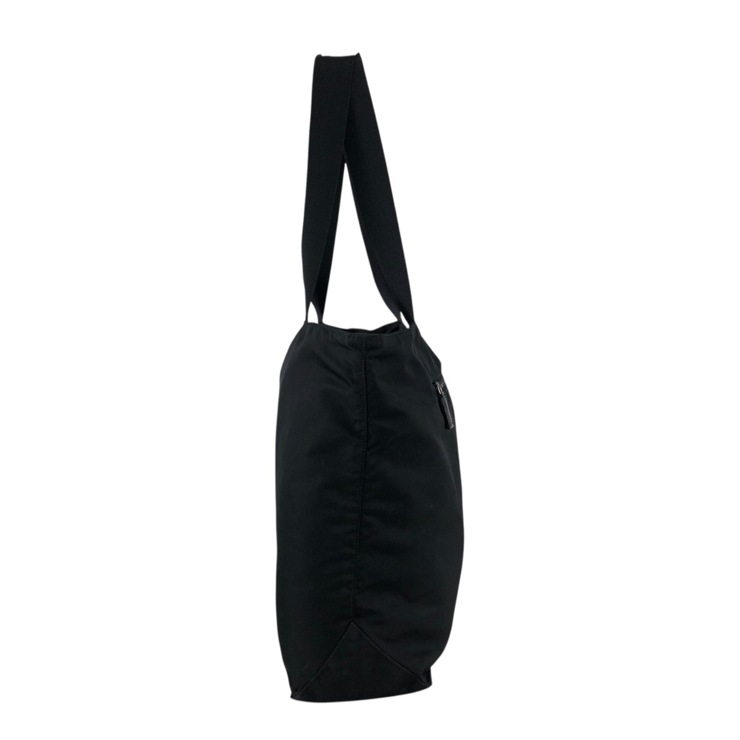 PRADA Tessuto Triangle Logo Totebag Black Vintage s4fket